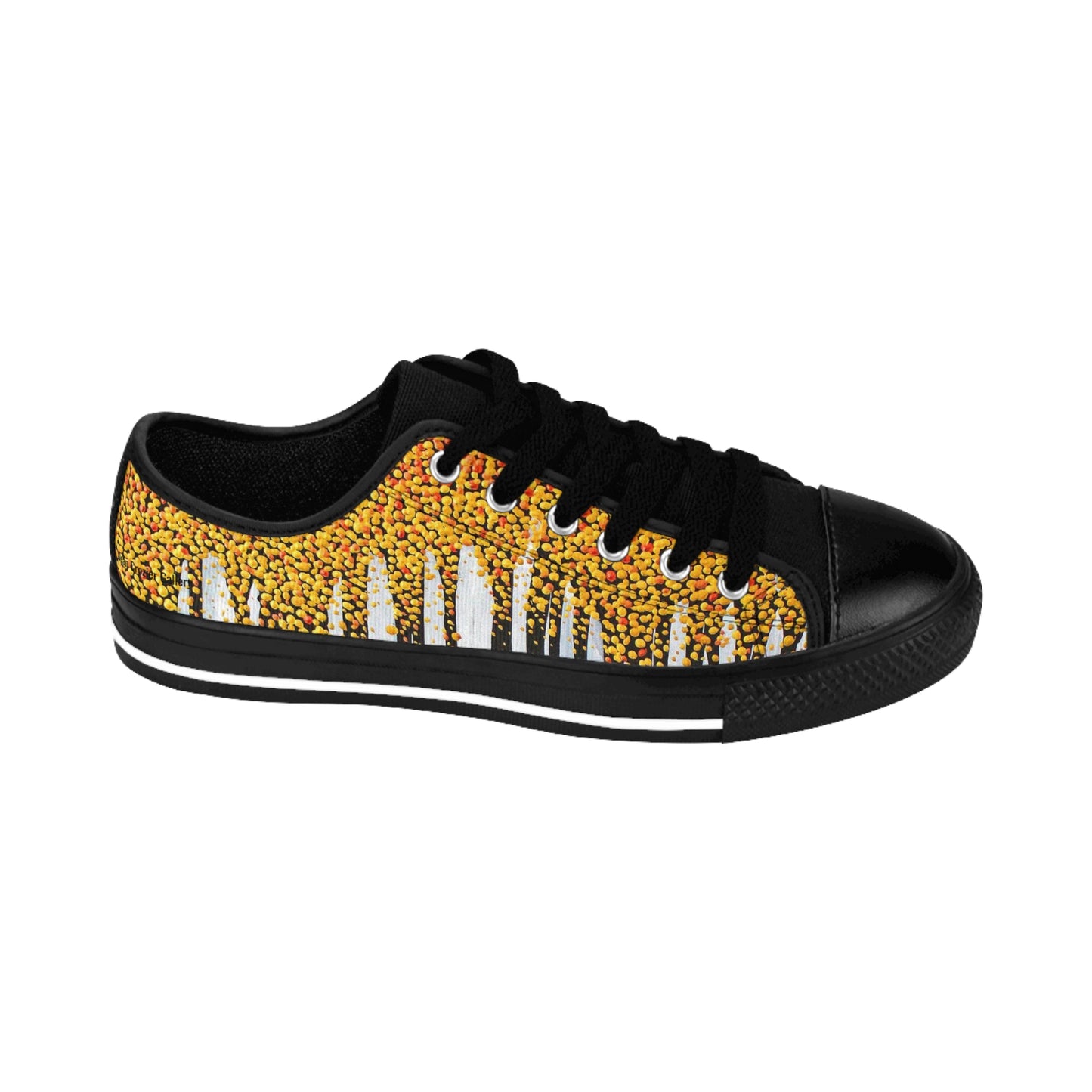 Golden leaves falling women's sneakers - casual sneakers featuring a detail from the artwork ABSCISSION
