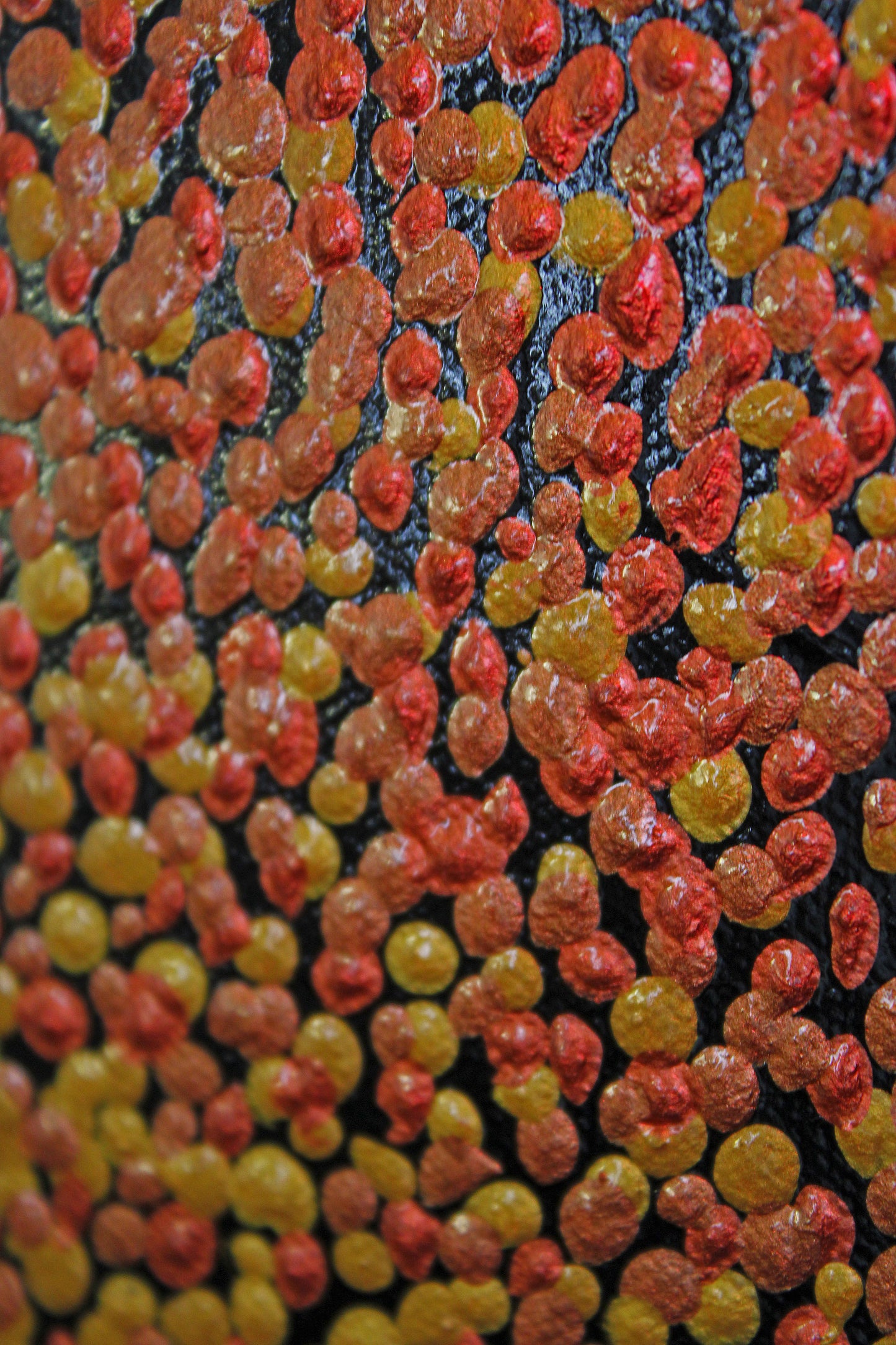 ABSCISSION 1 The quiet & gentle fall of golden leaves in autumn. A modern abstract landscape artwork.