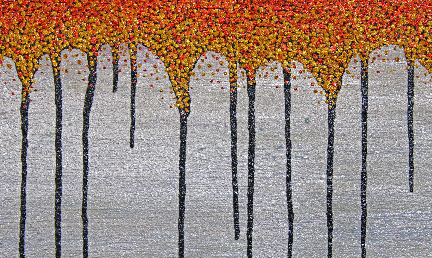 ABSCISSION 2 The rustle of autumn leaves. An autumn abstract landscape artwork.