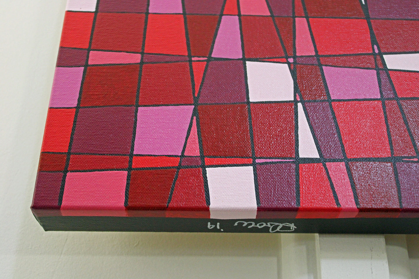 ANGER RISING the balance of suppressed rage and exterior calm. A geometric abstract artwork.