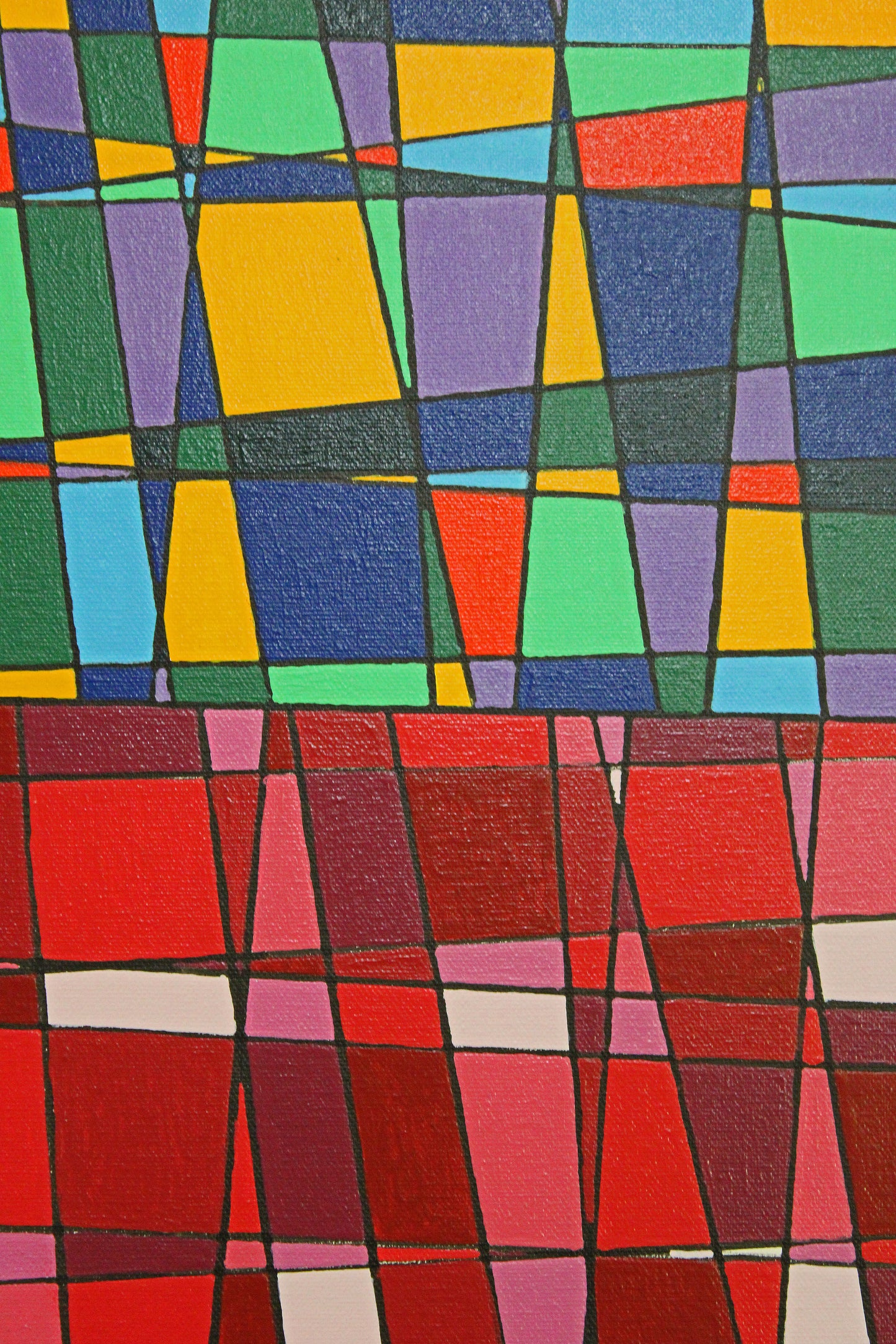 ANGER RISING the balance of suppressed rage and exterior calm. A geometric abstract artwork.