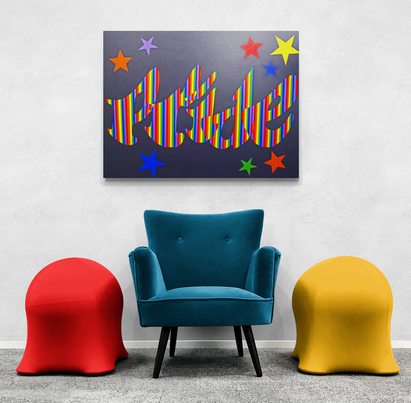 PRIDE original artwork with a strong positive message