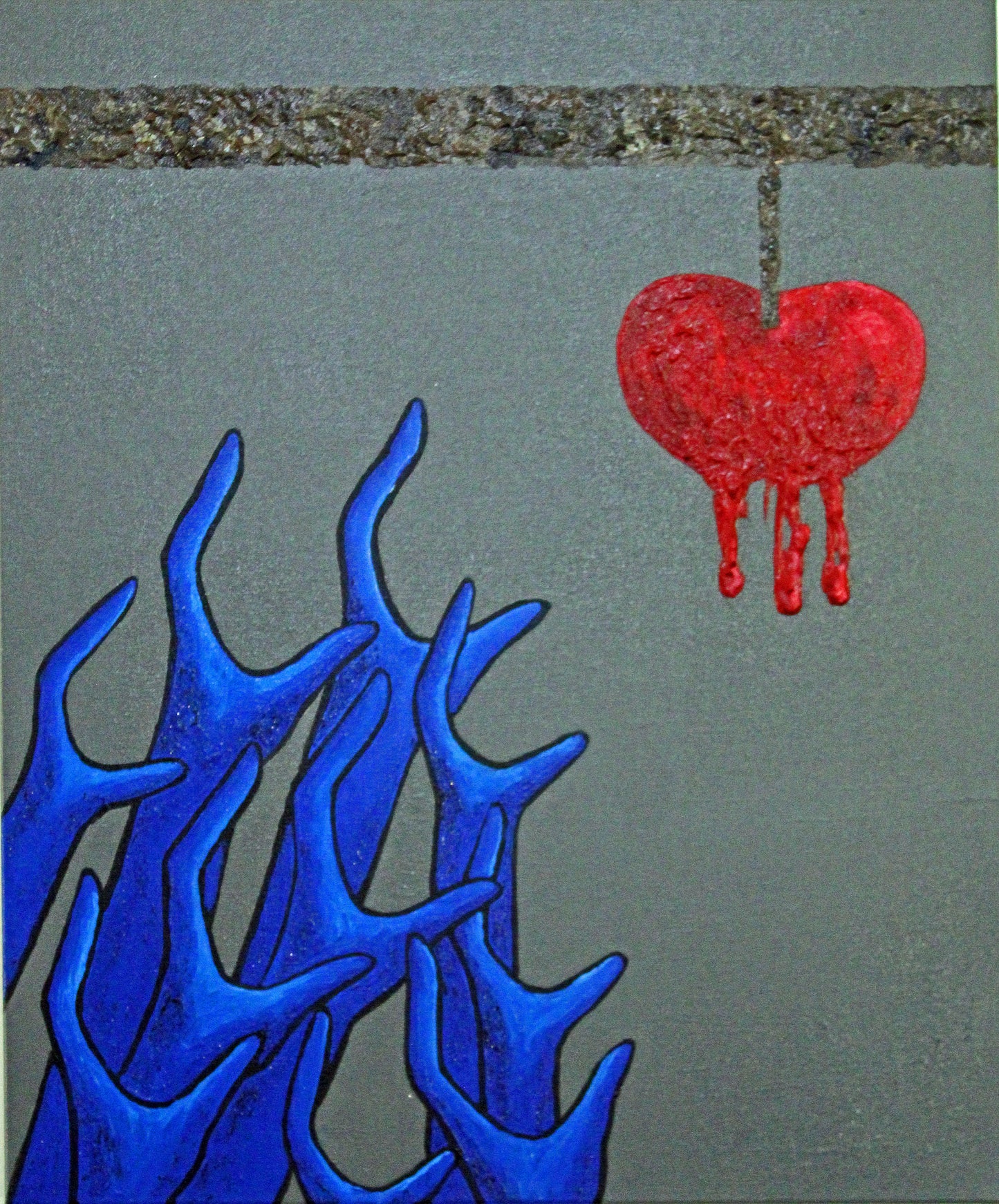 BLOOD LUST 2 Control of the masses through the false promise of fruit. A modern abstract artwork.