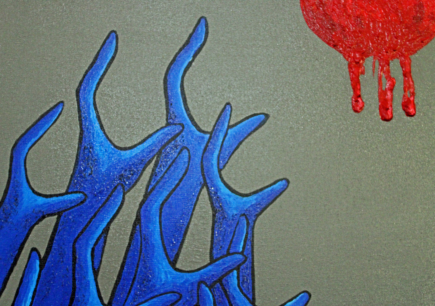 BLOOD LUST 2 Control of the masses through the false promise of fruit. A modern abstract artwork.