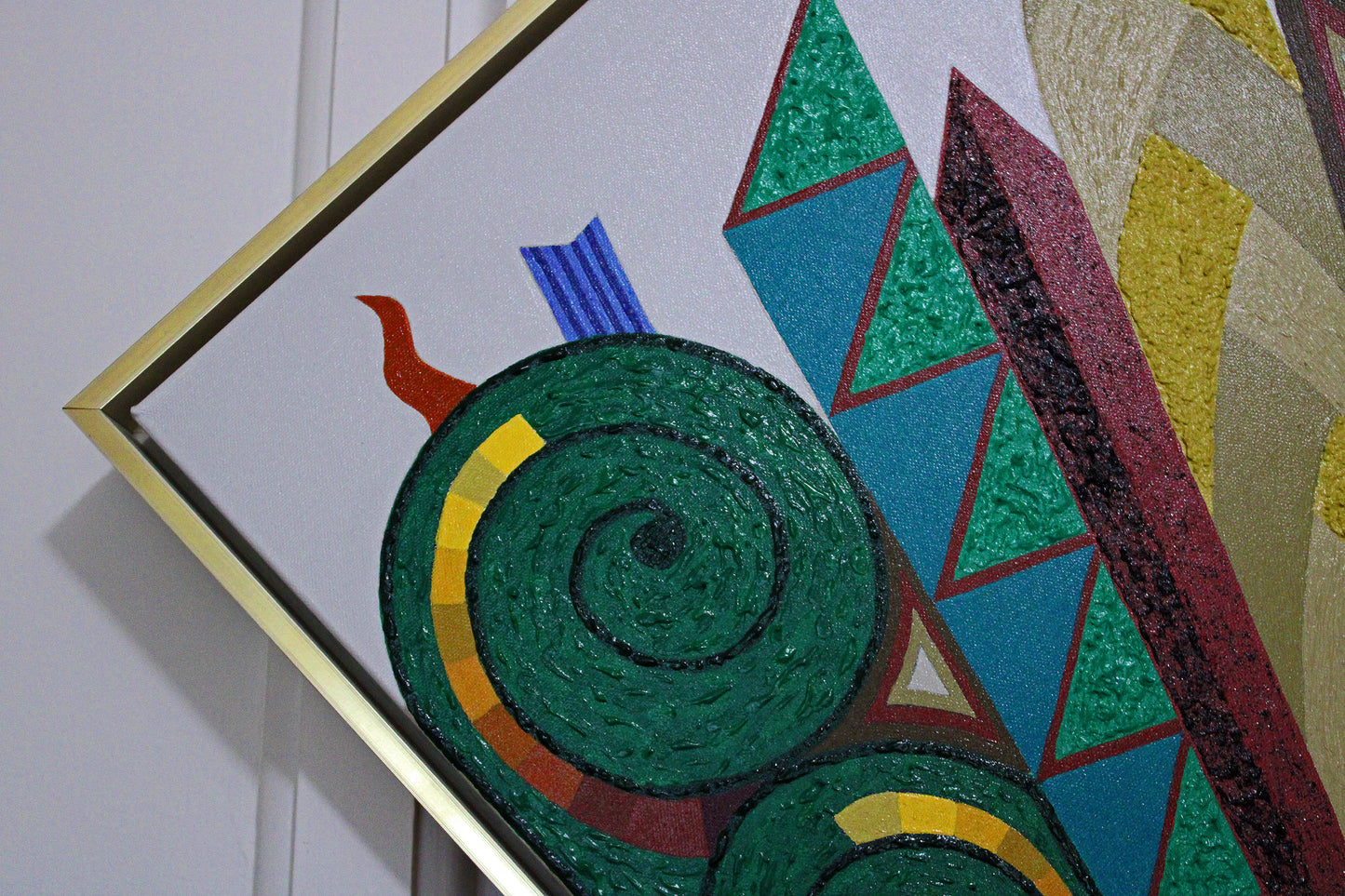 CEILING a textural painting inspired by the metal ceilings of Australian federation homes.