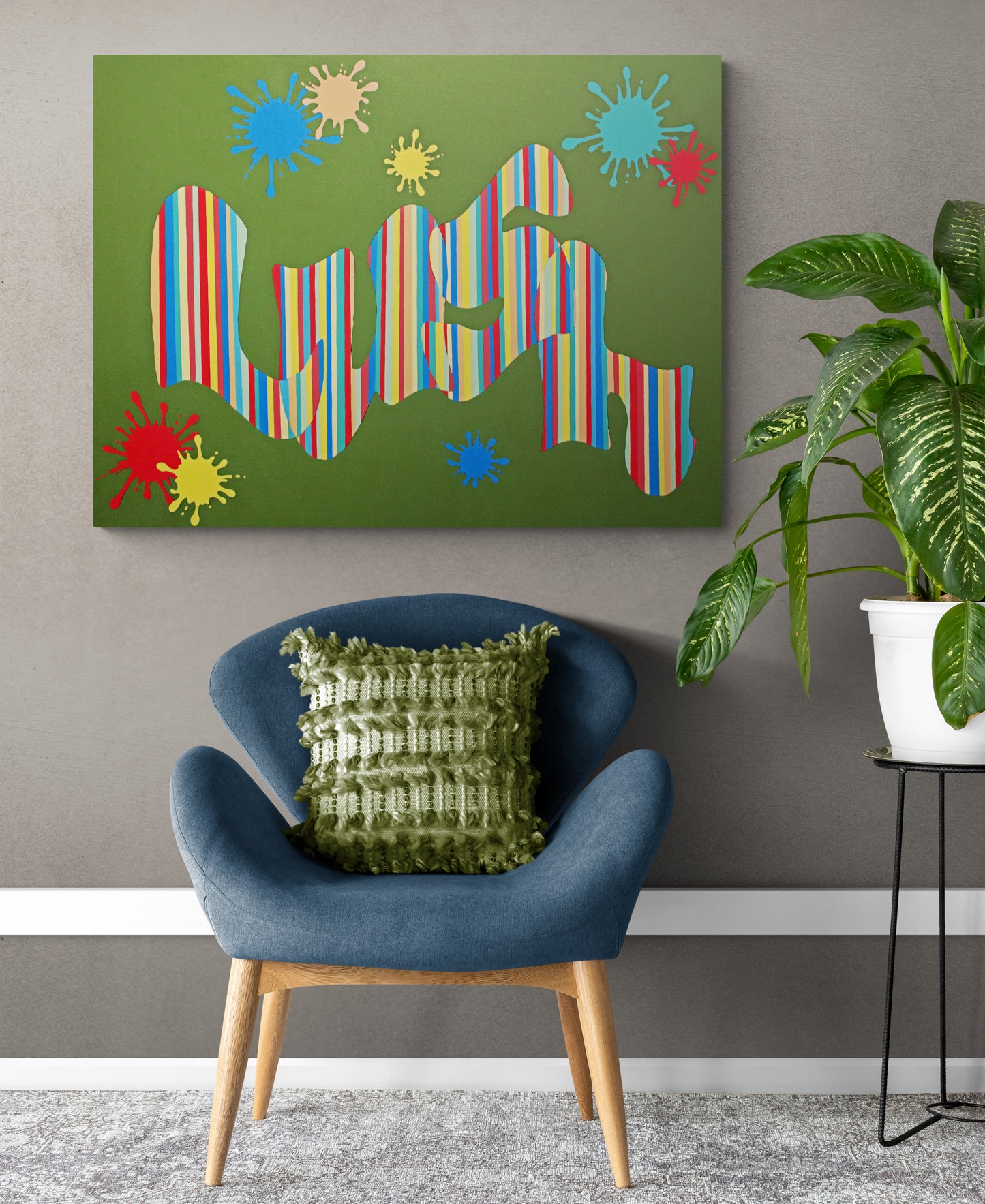 LUSH a painting with a bold statement