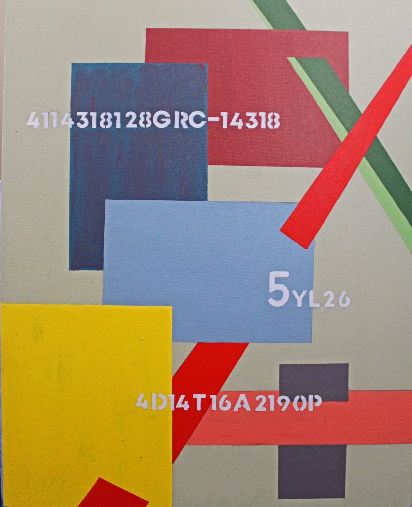 FATE a diptych abstract painting, strong lines and bold form.