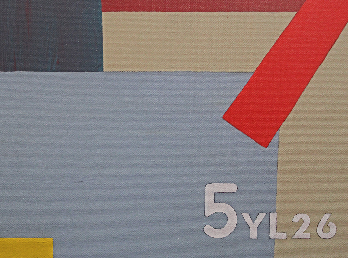 FATE a diptych abstract painting, strong lines and bold form.
