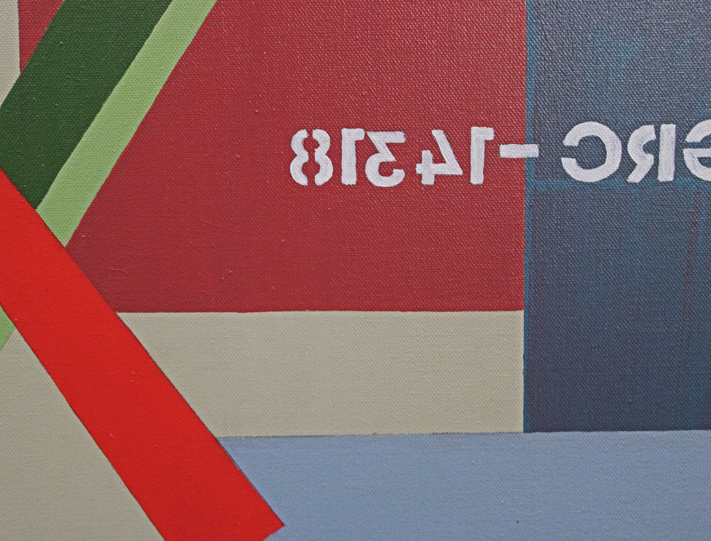 FATE a diptych abstract painting, strong lines and bold form.