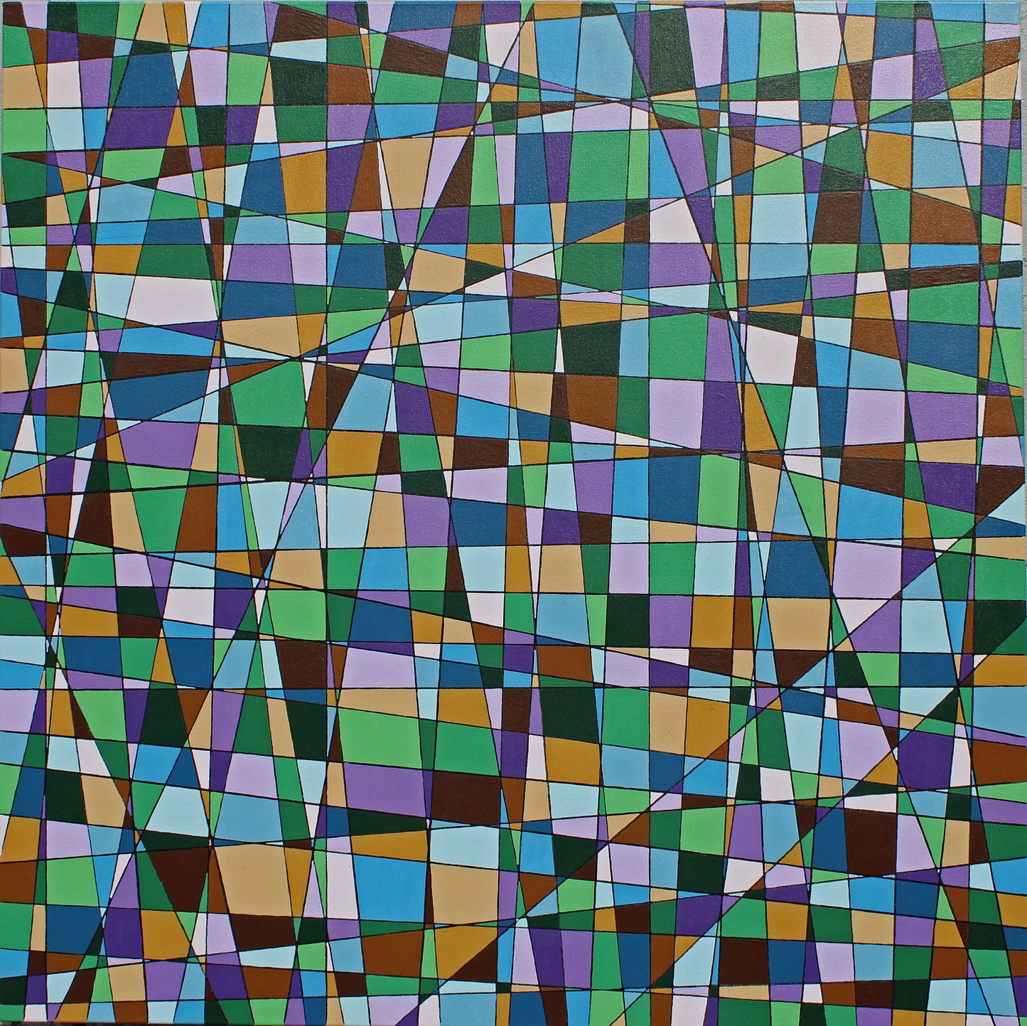 JACARANDA a geometric abstract representation of a glorious jacaranda tree in bloom.