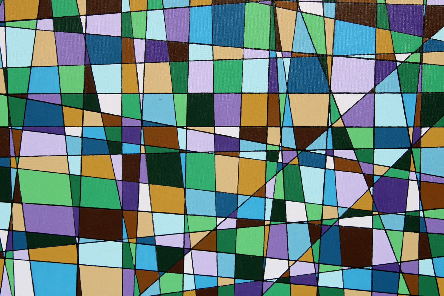 JACARANDA a geometric abstract representation of a glorious jacaranda tree in bloom.