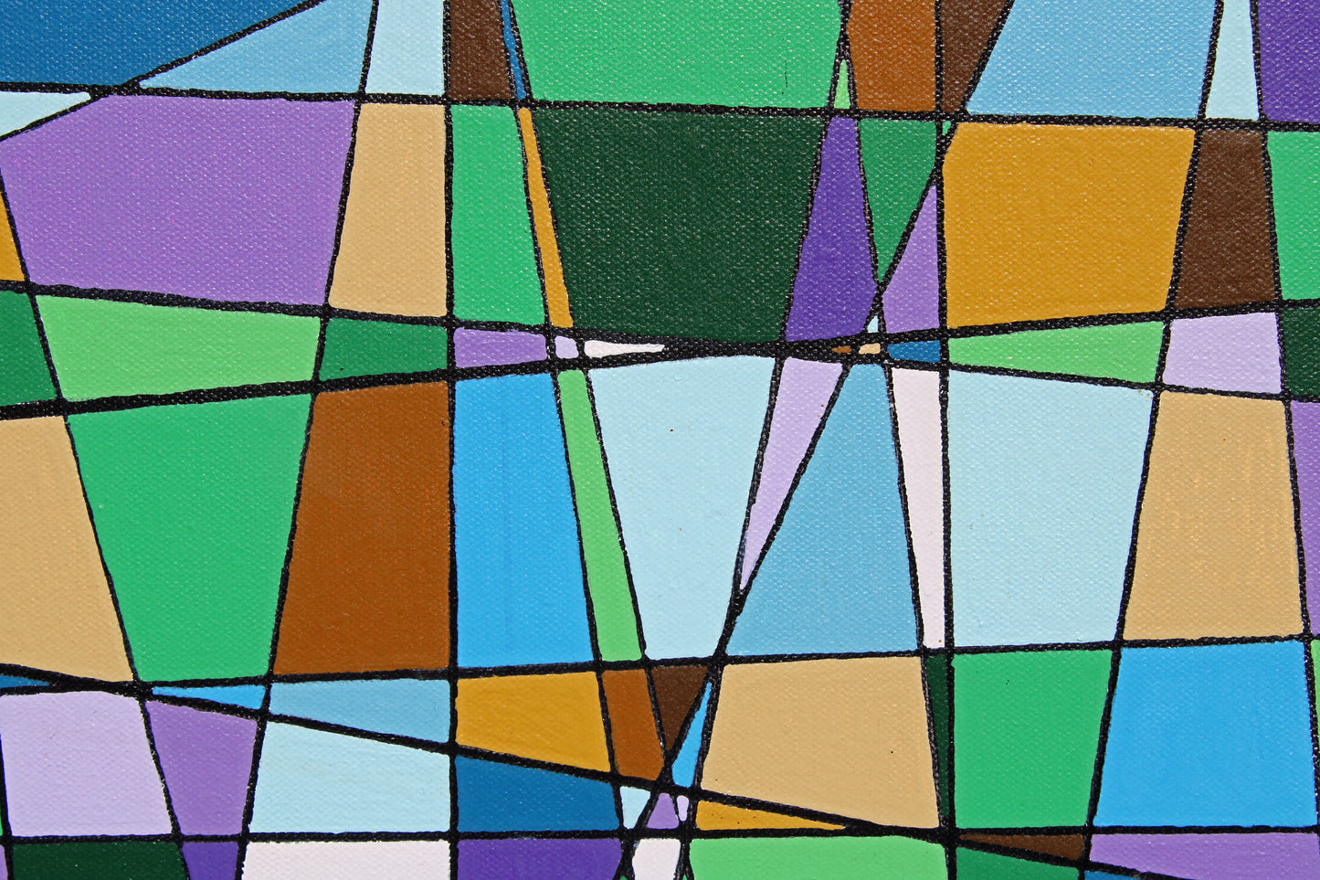 JACARANDA a geometric abstract representation of a glorious jacaranda tree in bloom.