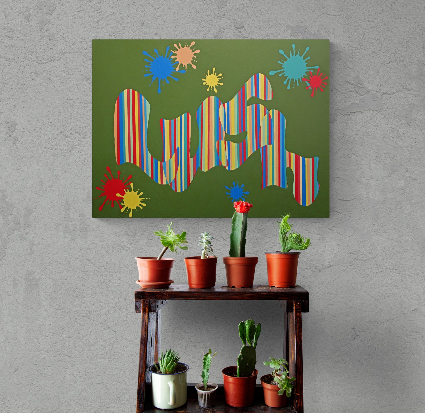 LUSH a painting with a bold statement