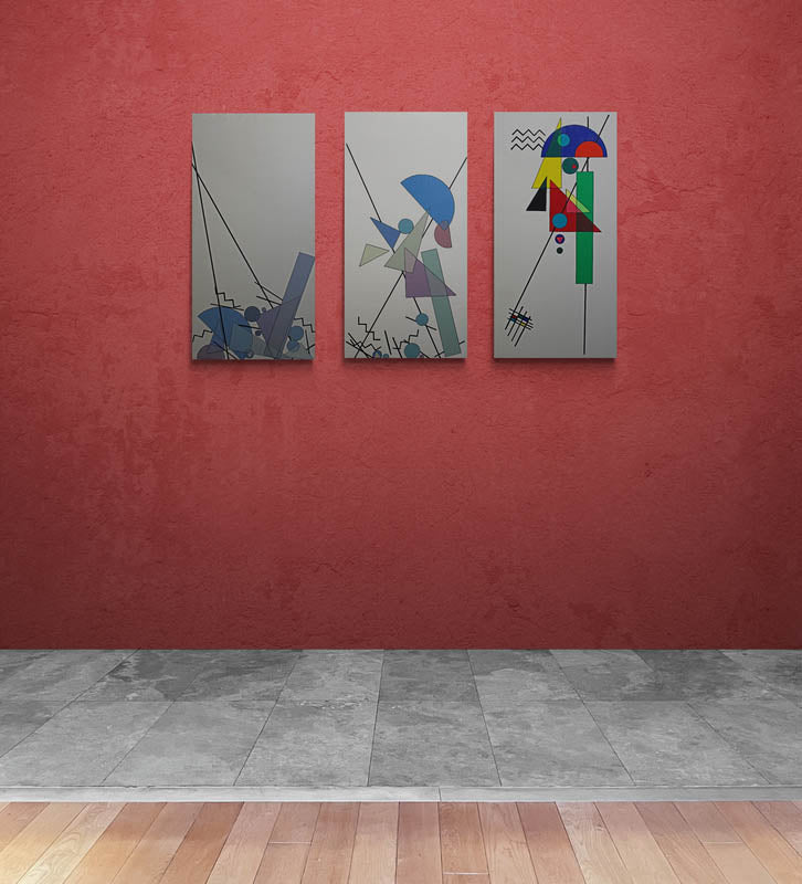 YESTERDAY, TODAY, TOMORROW is a tryptic that explores a journey to a new beginning.