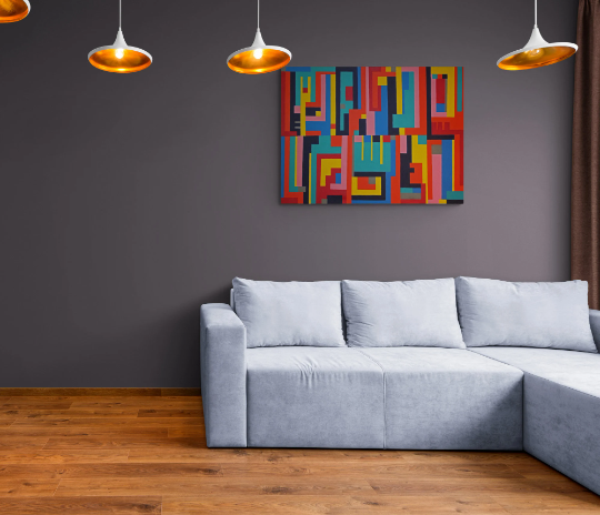 ABSTRACTION No1 Movement of colour through interlocking geometric forms.