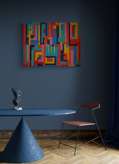ABSTRACTION No1 Movement of colour through interlocking geometric forms.