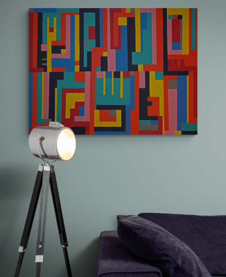 ABSTRACTION No1 Movement of colour through interlocking geometric forms.