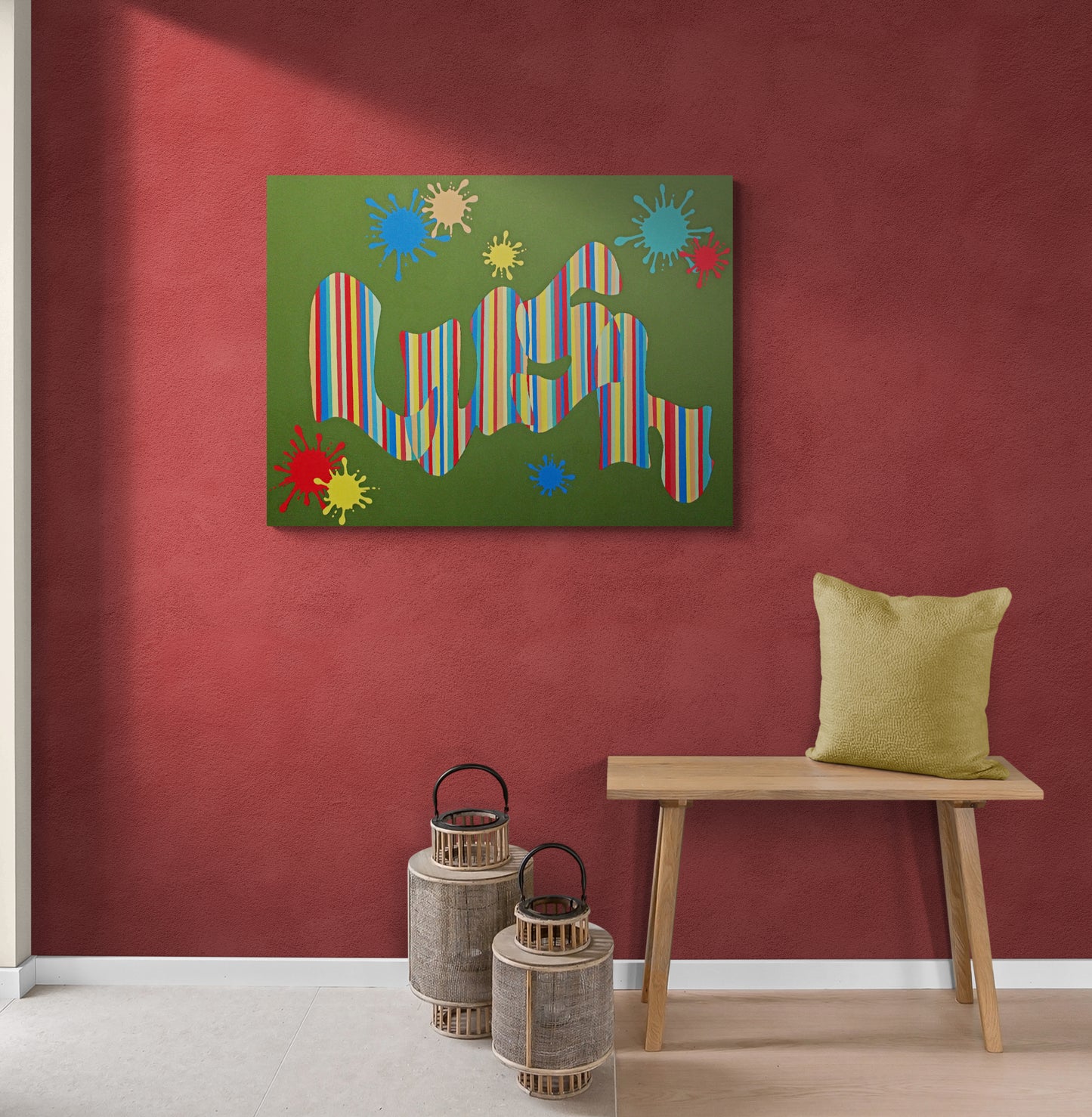 LUSH a painting with a bold statement