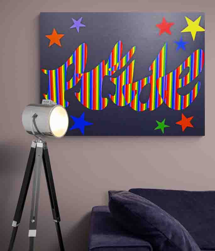PRIDE original artwork with a strong positive message