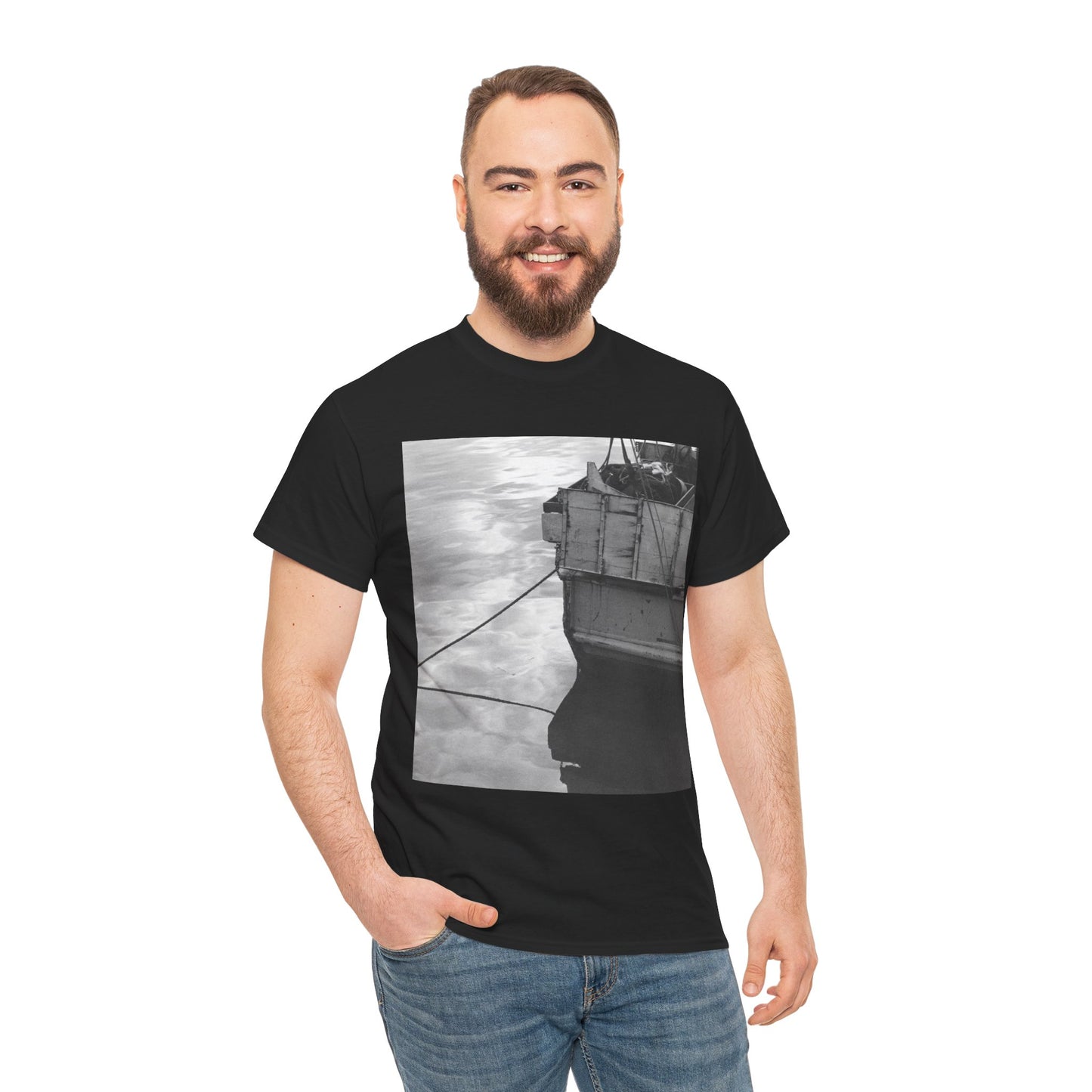 FISHING BOAT is a peaceful photograph of an idyllic scene, perfect for this soft comfortable art t-shirt.