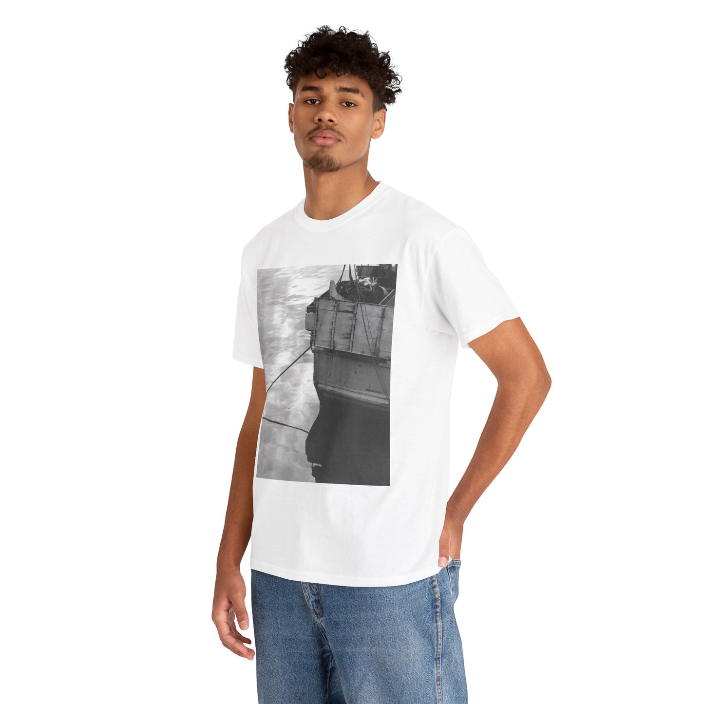 FISHING BOAT is a peaceful photograph of an idyllic scene, perfect for this soft comfortable art t-shirt.