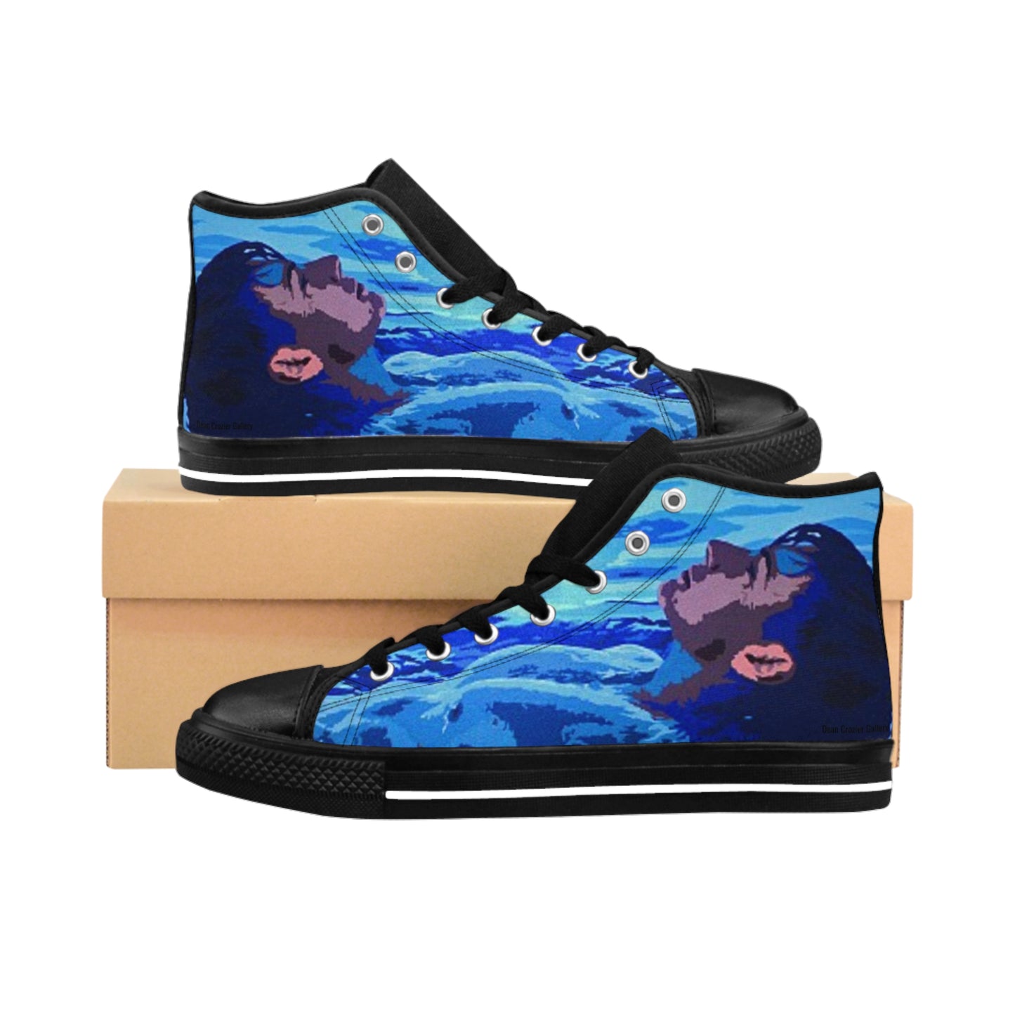 Men's Classic Sneakers — featuring an image from the artwork REPOSE-WATER on these statement sneakers by Dean Crozier Gallery