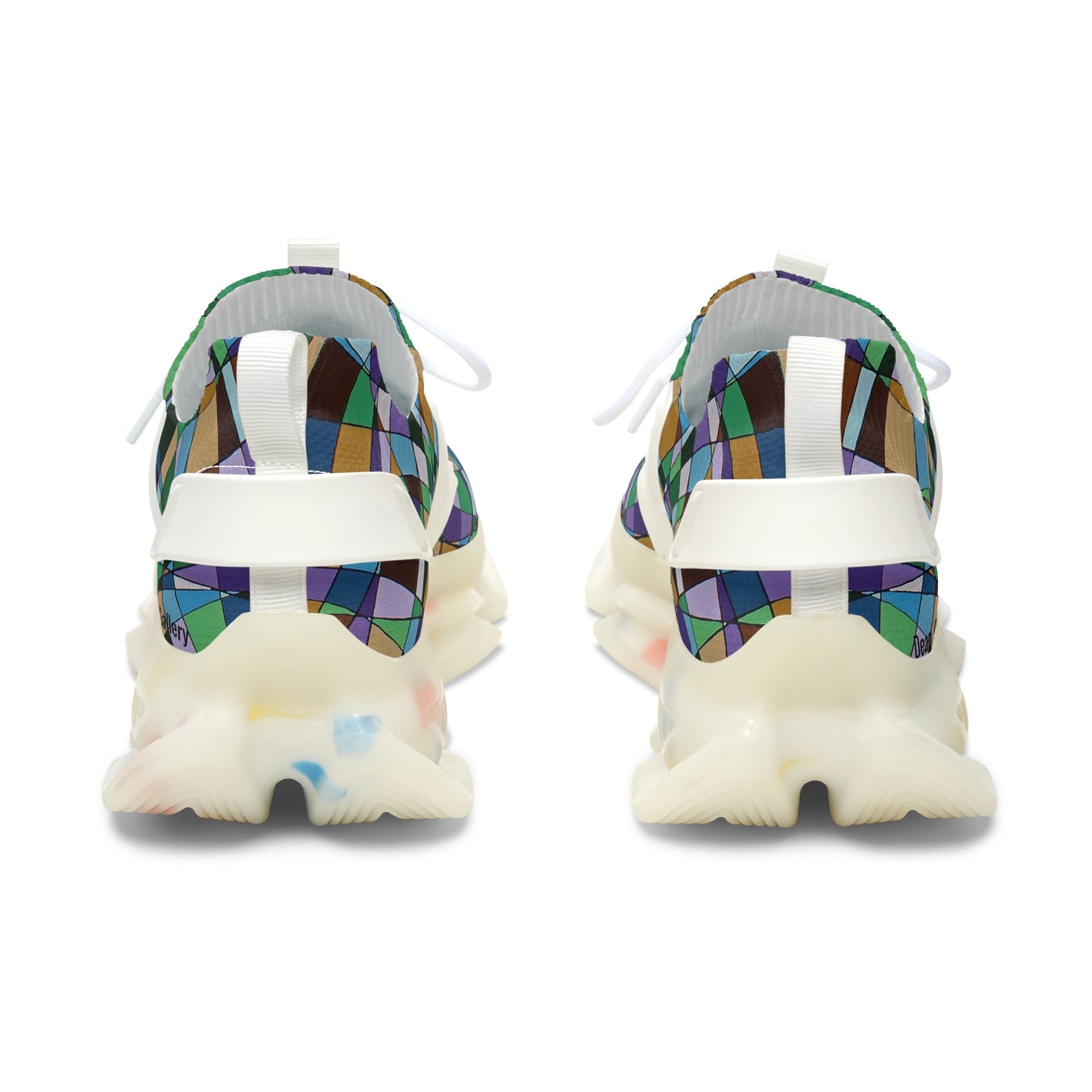 Jacaranda  Women's Mesh Sneakers — light casual purples  in this abstract floral design