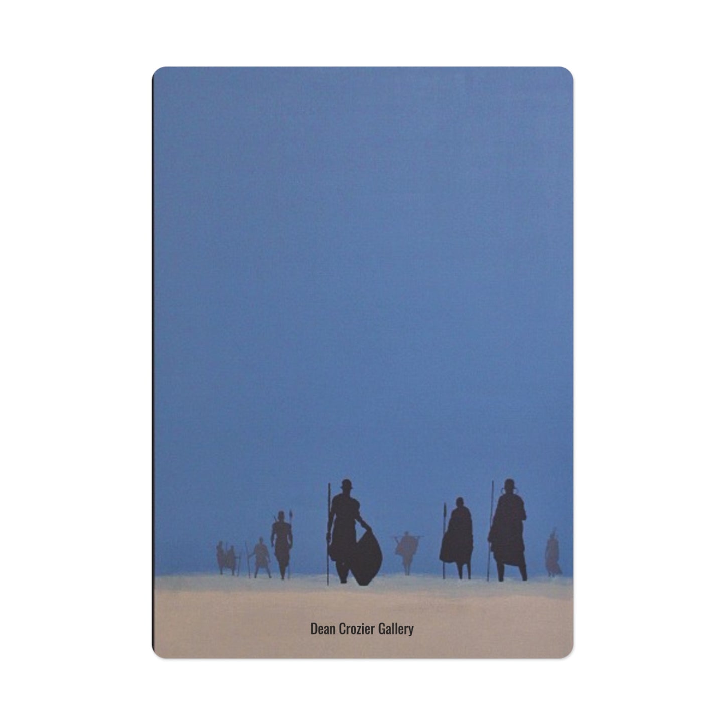 THE WARRIORS — African warriors silhouetted in a hot summer desert form the bases of these artwork playing cards.