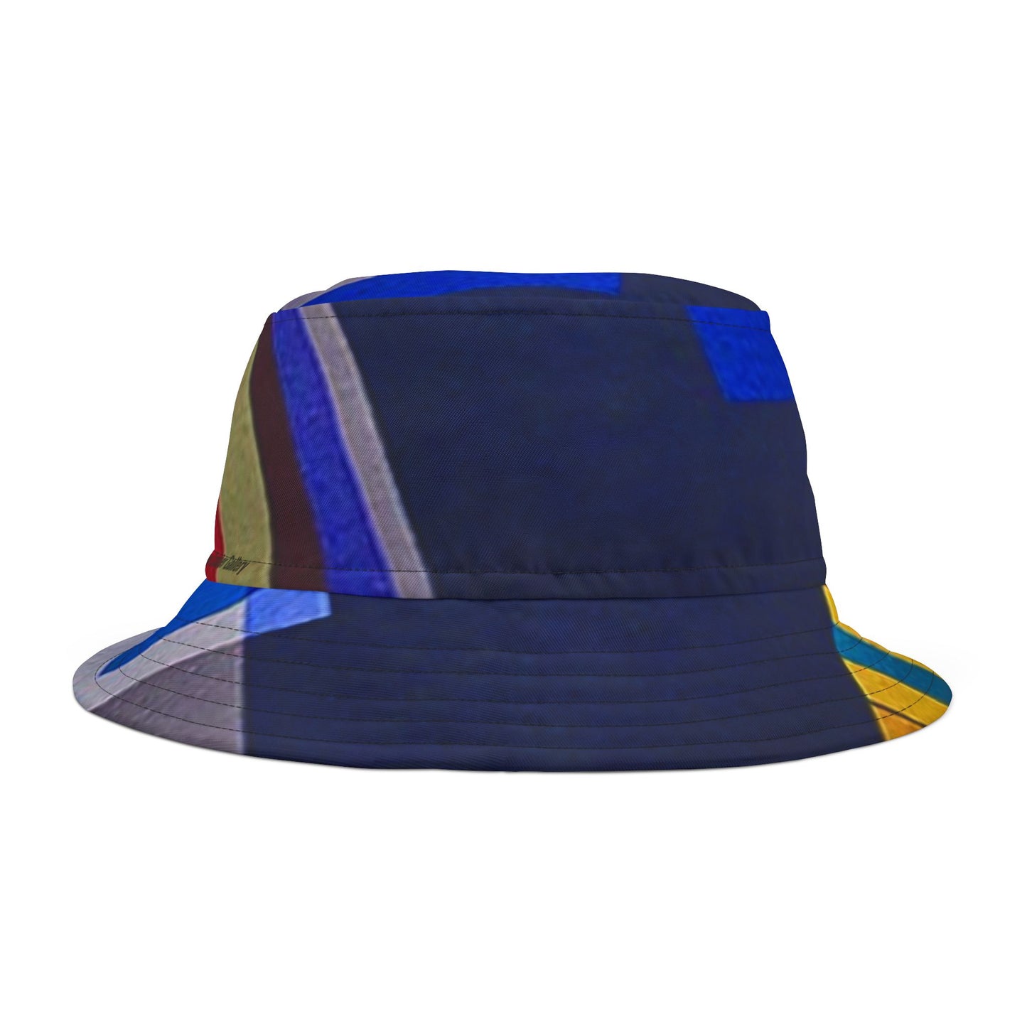Abstract Colour block Bucket Hat — Bold Geometric Streetwear by artist Dean Crozier