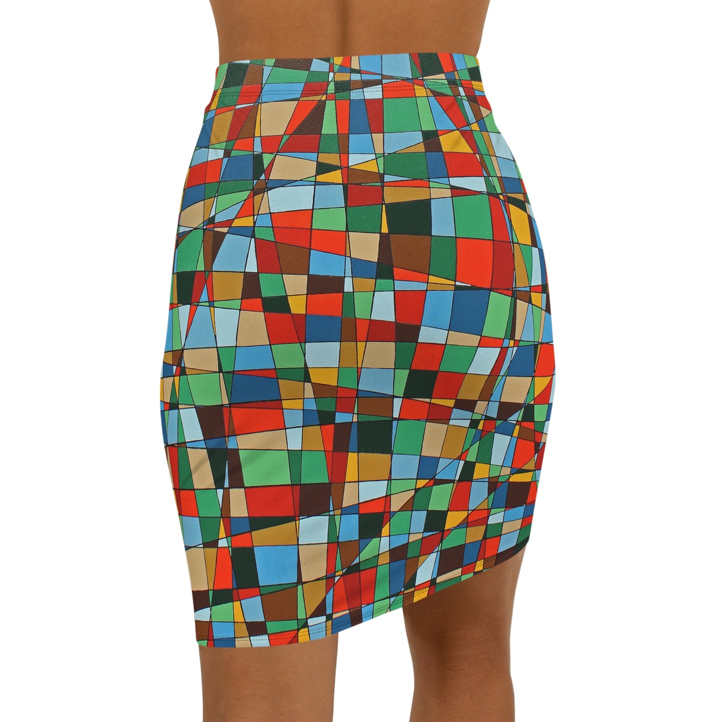 Pencil Skirt — featured an abstract depiction of the spring flowering tree POINCIANA