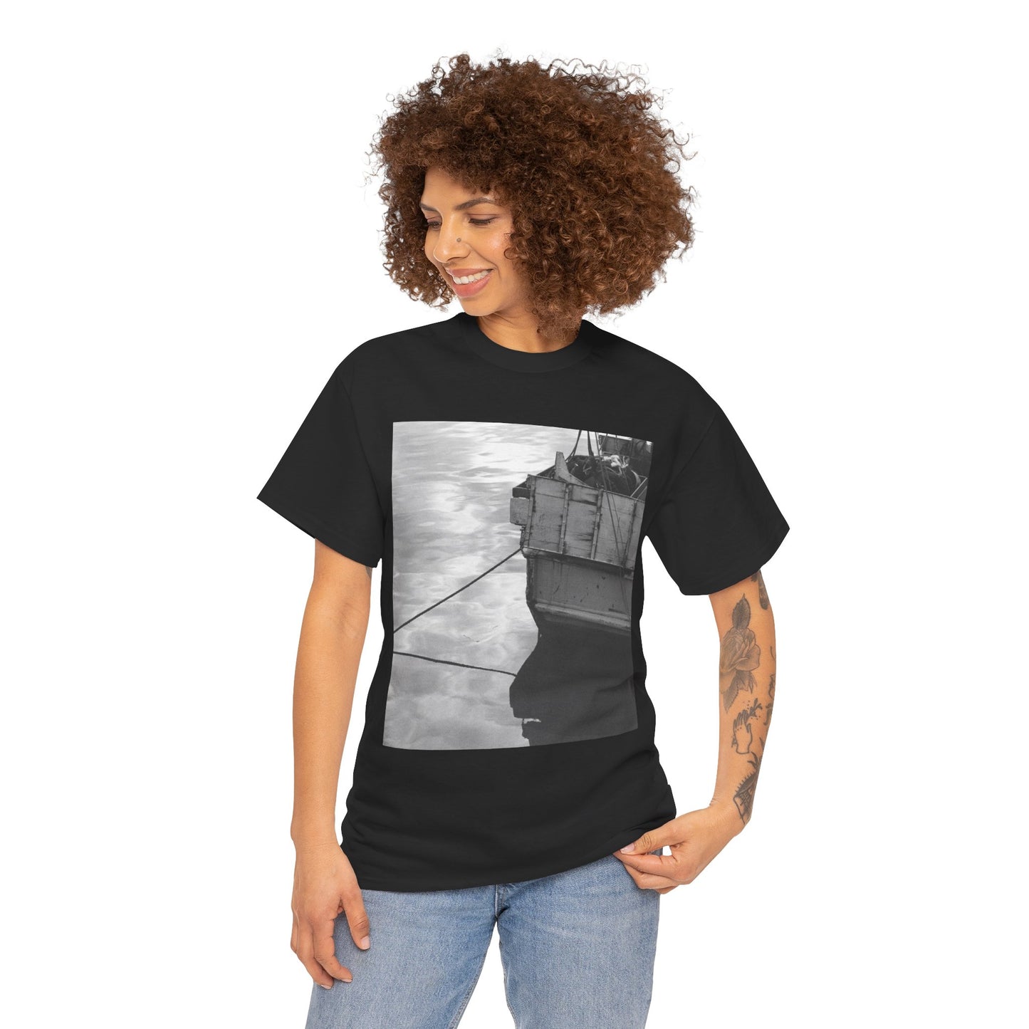 FISHING BOAT is a peaceful photograph of an idyllic scene, perfect for this soft comfortable art t-shirt.