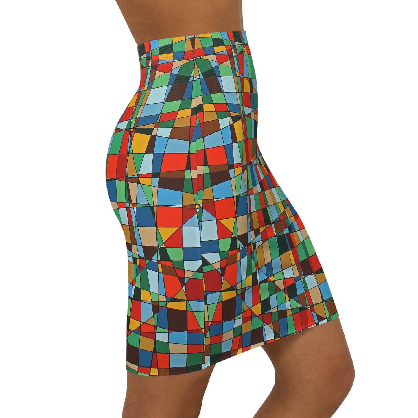 Pencil Skirt — featured an abstract depiction of the spring flowering tree POINCIANA