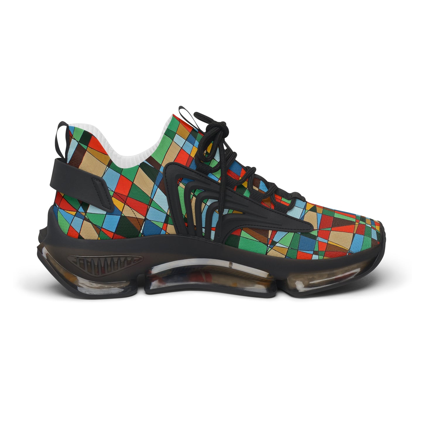 POINCIANA bloom mesh sneakers — a geometric floral spring design by Dean Crozier