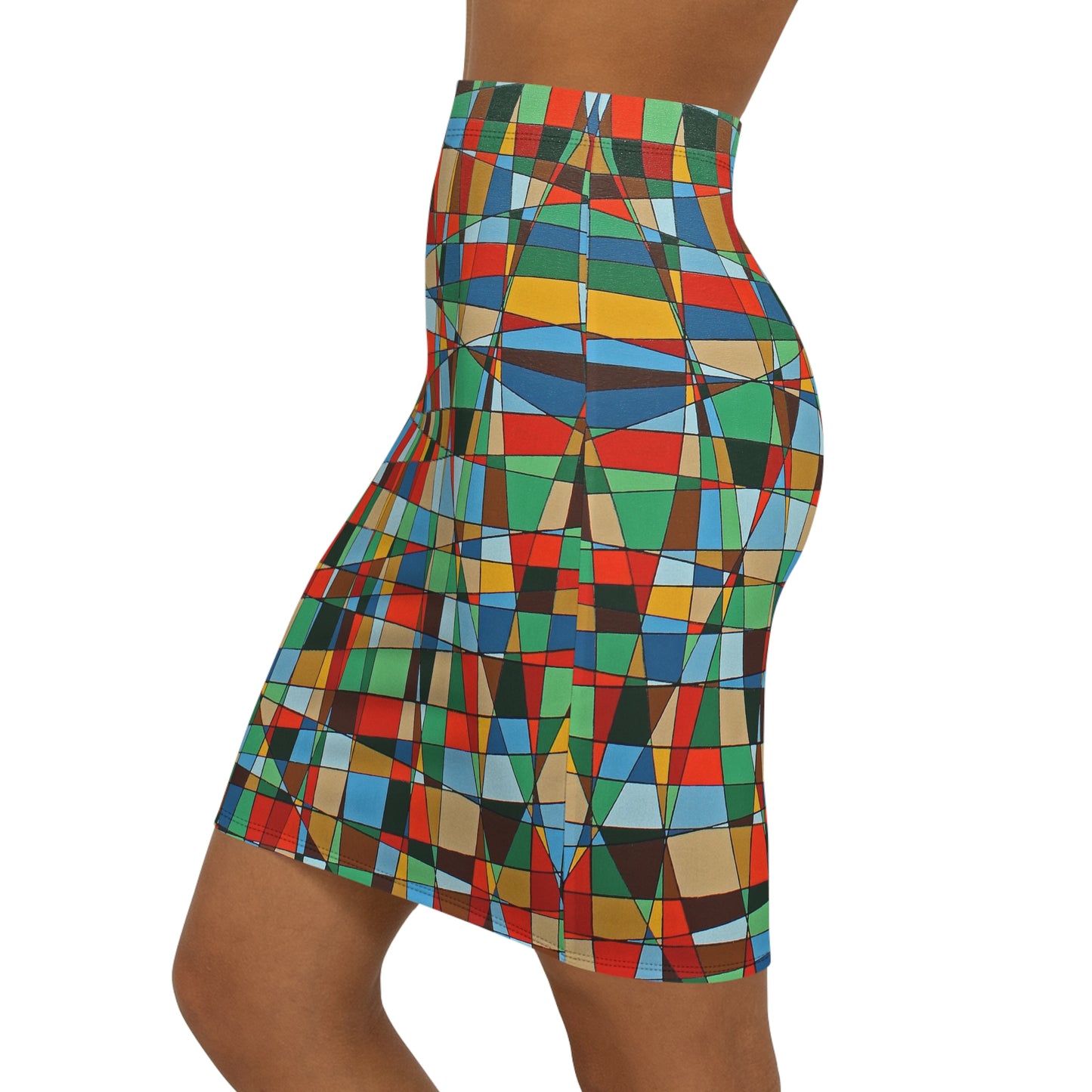 Pencil Skirt — featured an abstract depiction of the spring flowering tree POINCIANA