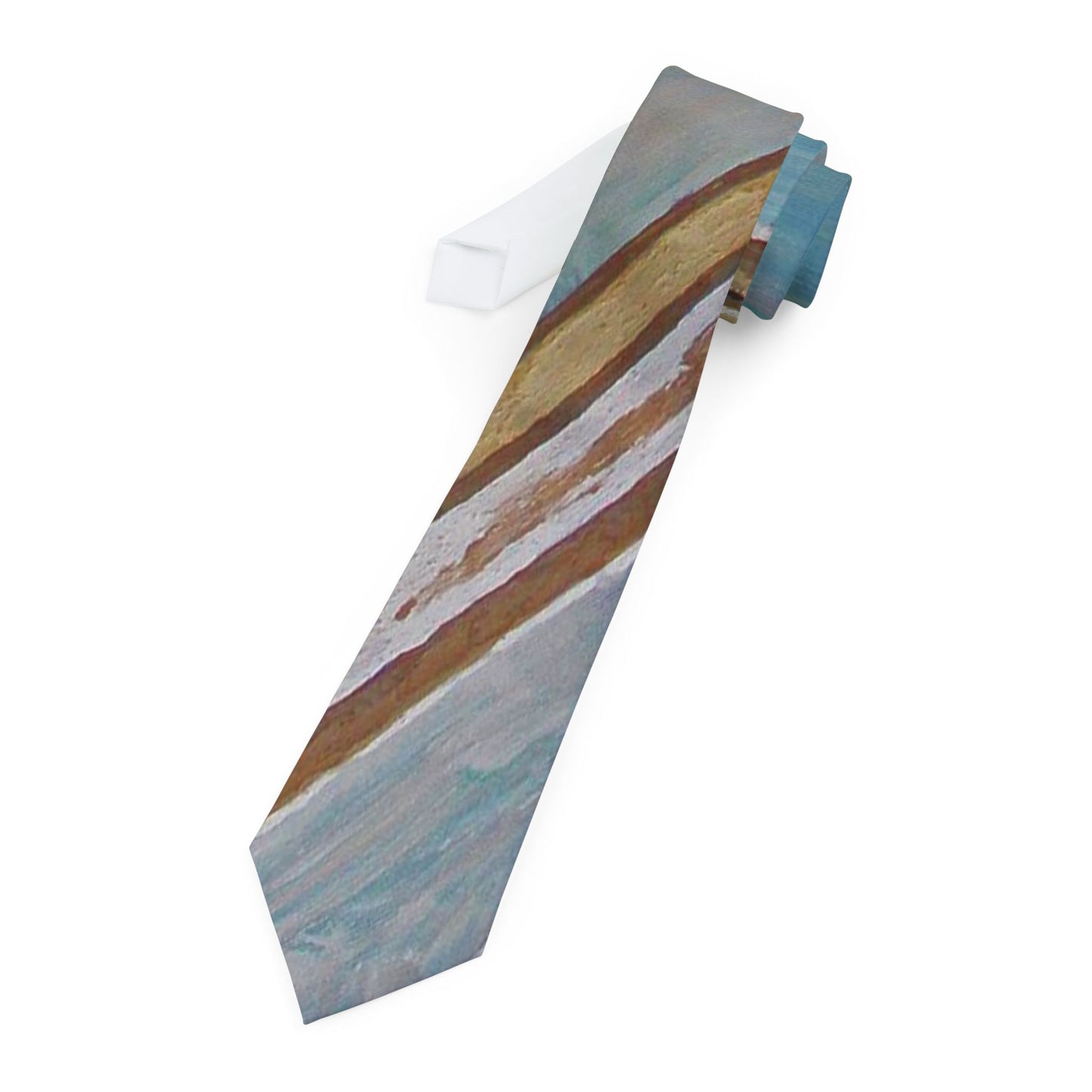 SALT PANS 3 a necktie of sands and cool blues from the artwork SALT PANS by Dean Crozier