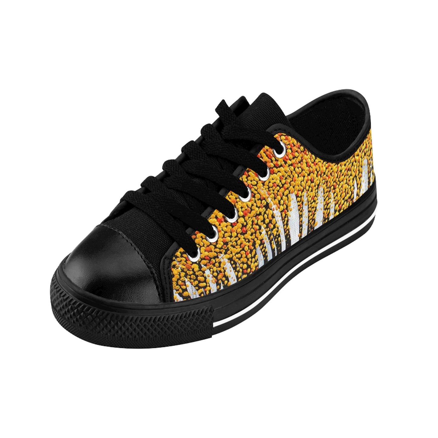 Golden leaves falling women's sneakers - casual sneakers featuring a detail from the artwork ABSCISSION