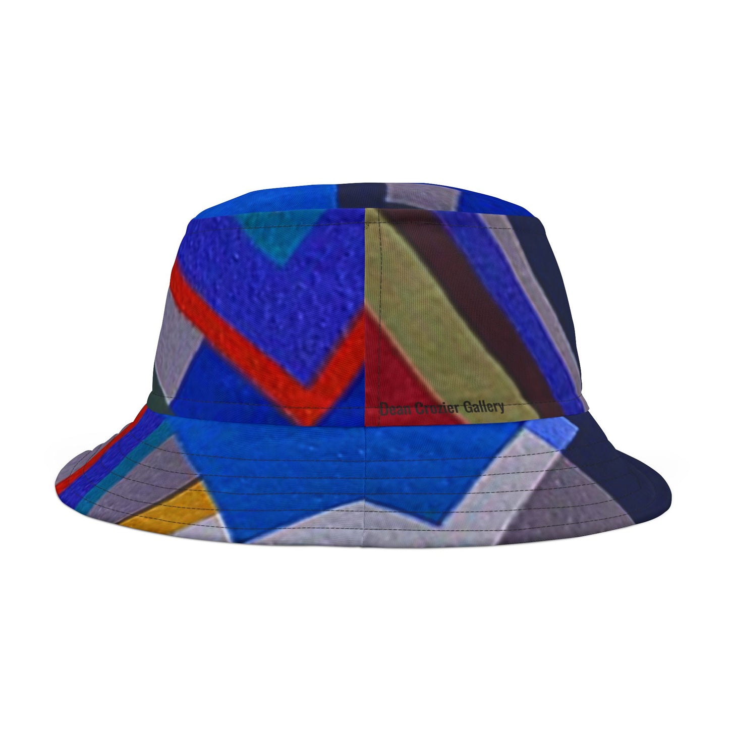 Abstract Colour block Bucket Hat — Bold Geometric Streetwear by artist Dean Crozier