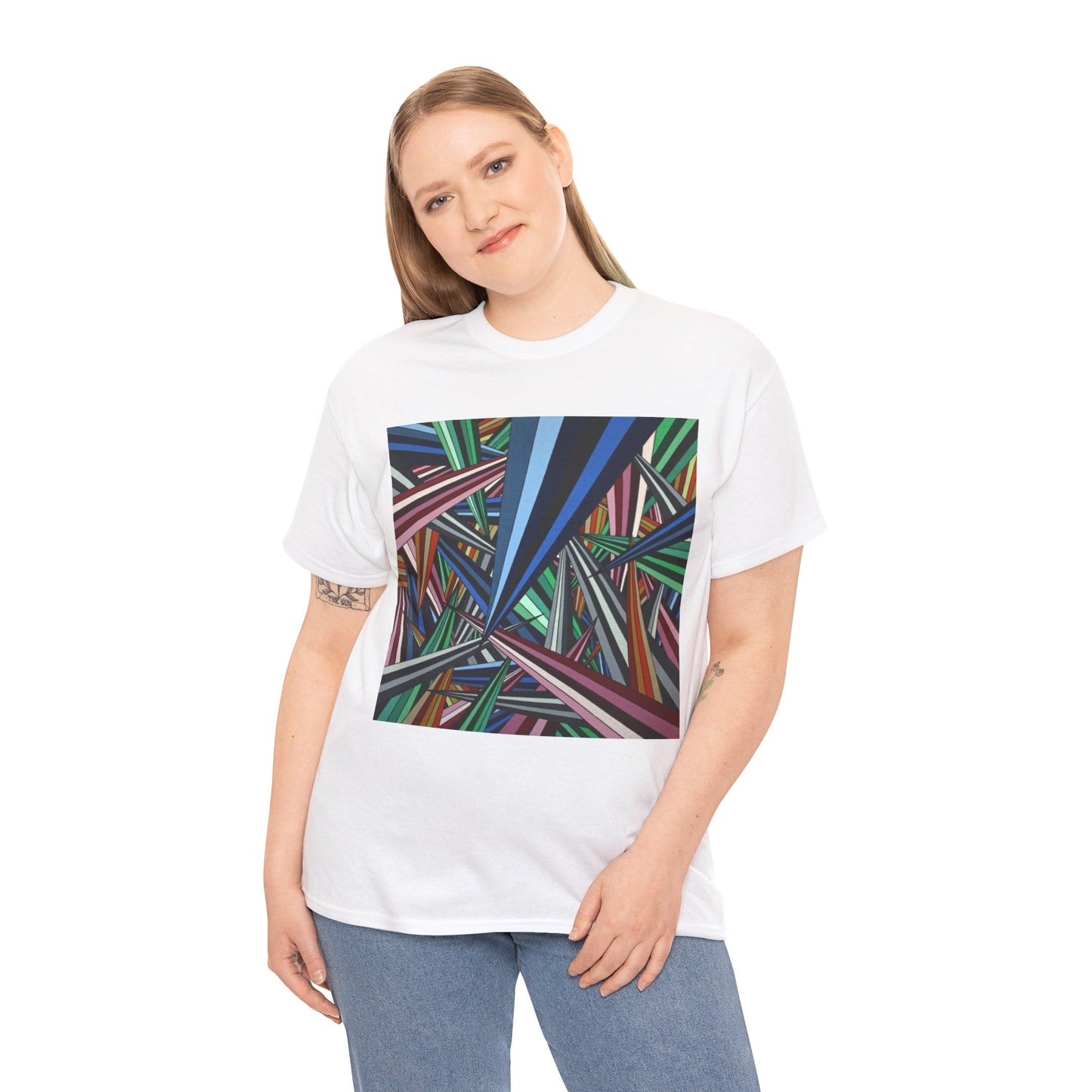 ANXIETY a bold abstract artwork by Dean Crozier on a great art T-shirt.
