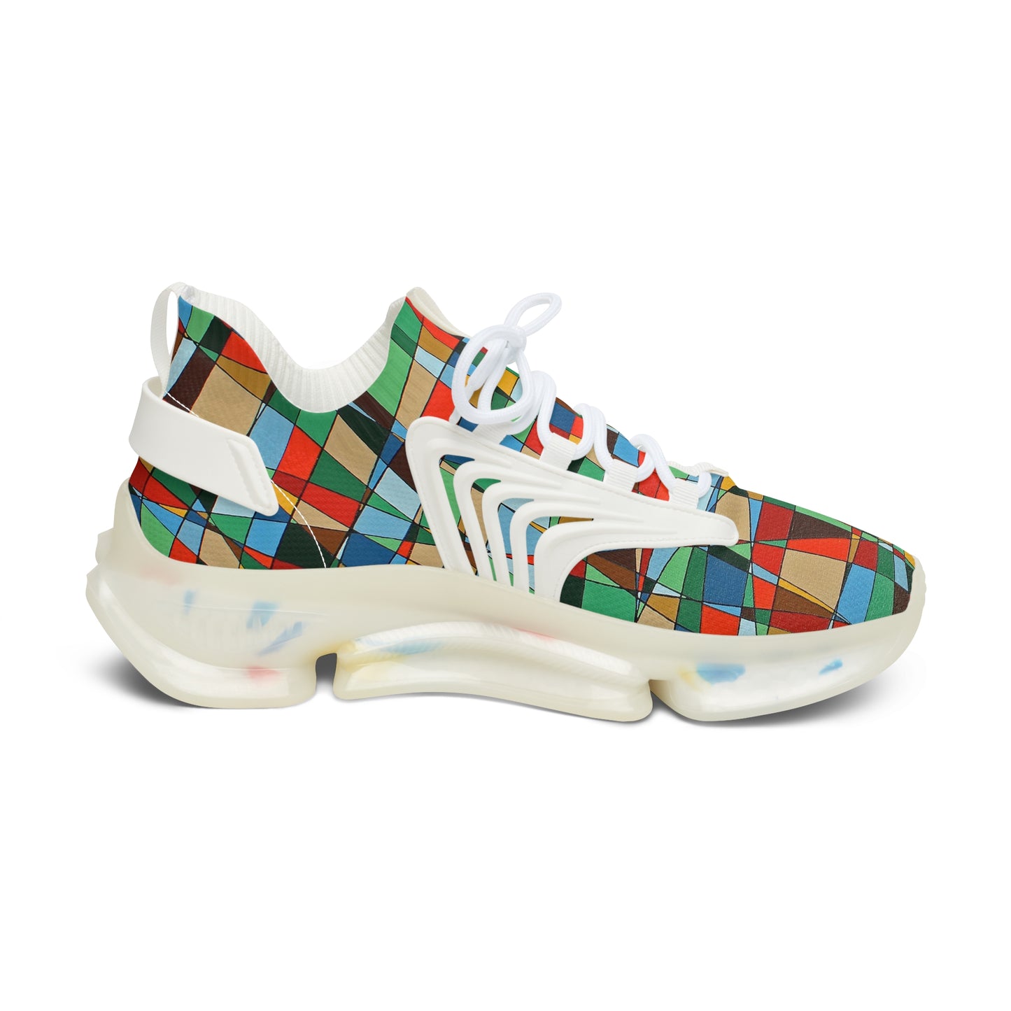 POINCIANA bloom mesh sneakers — a geometric floral spring design by Dean Crozier