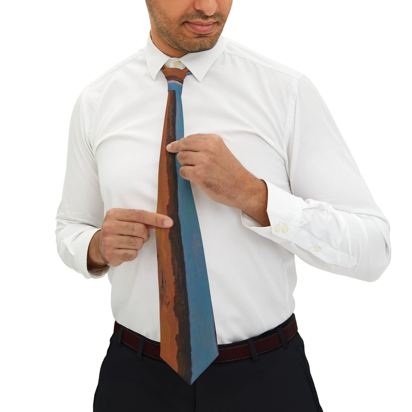 SALT PANS 2  Necktie — Dean Crozier's sand & sea landscape detail on this exquisite men's tie
