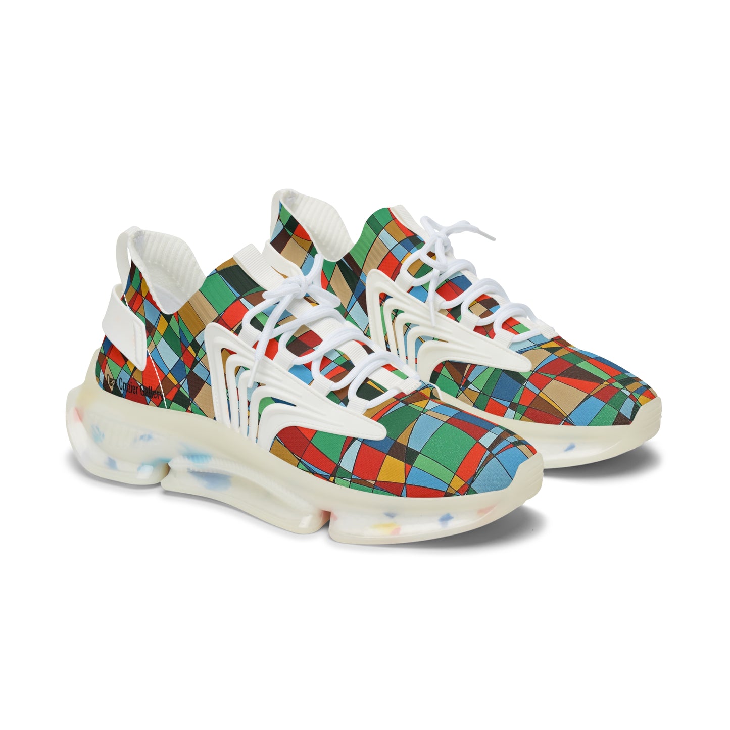 POINCIANA bloom mesh sneakers — a geometric floral spring design by Dean Crozier