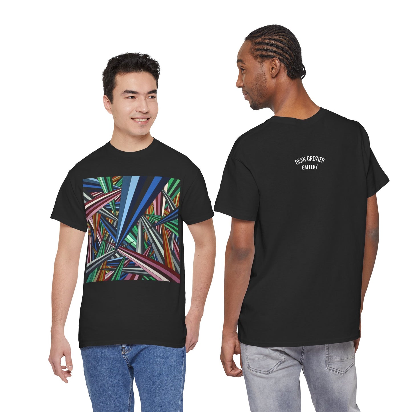 ANXIETY a bold abstract artwork by Dean Crozier on a great art T-shirt.