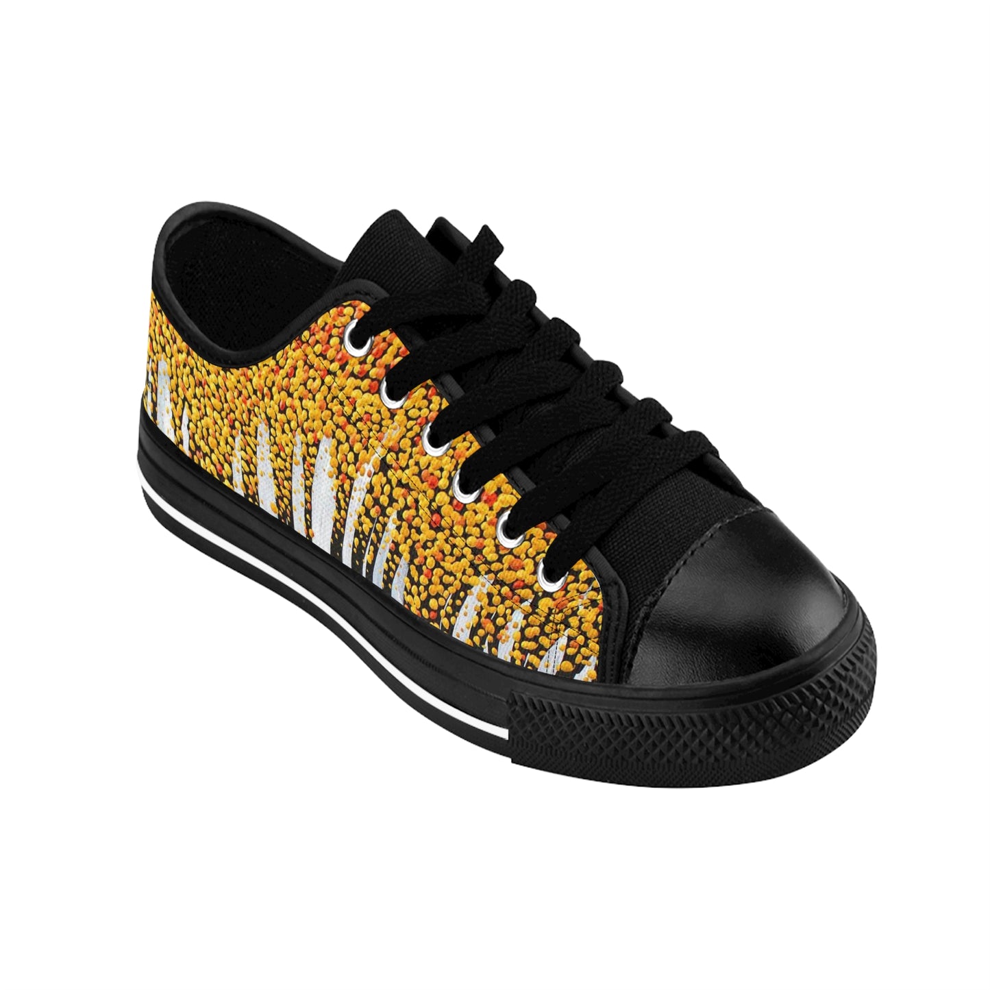 Golden leaves falling women's sneakers - casual sneakers featuring a detail from the artwork ABSCISSION