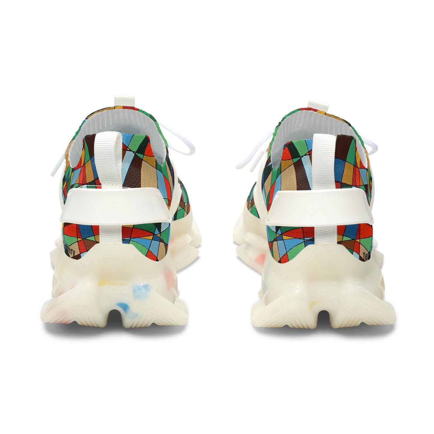 POINCIANA bloom mesh sneakers — a geometric floral spring design by Dean Crozier