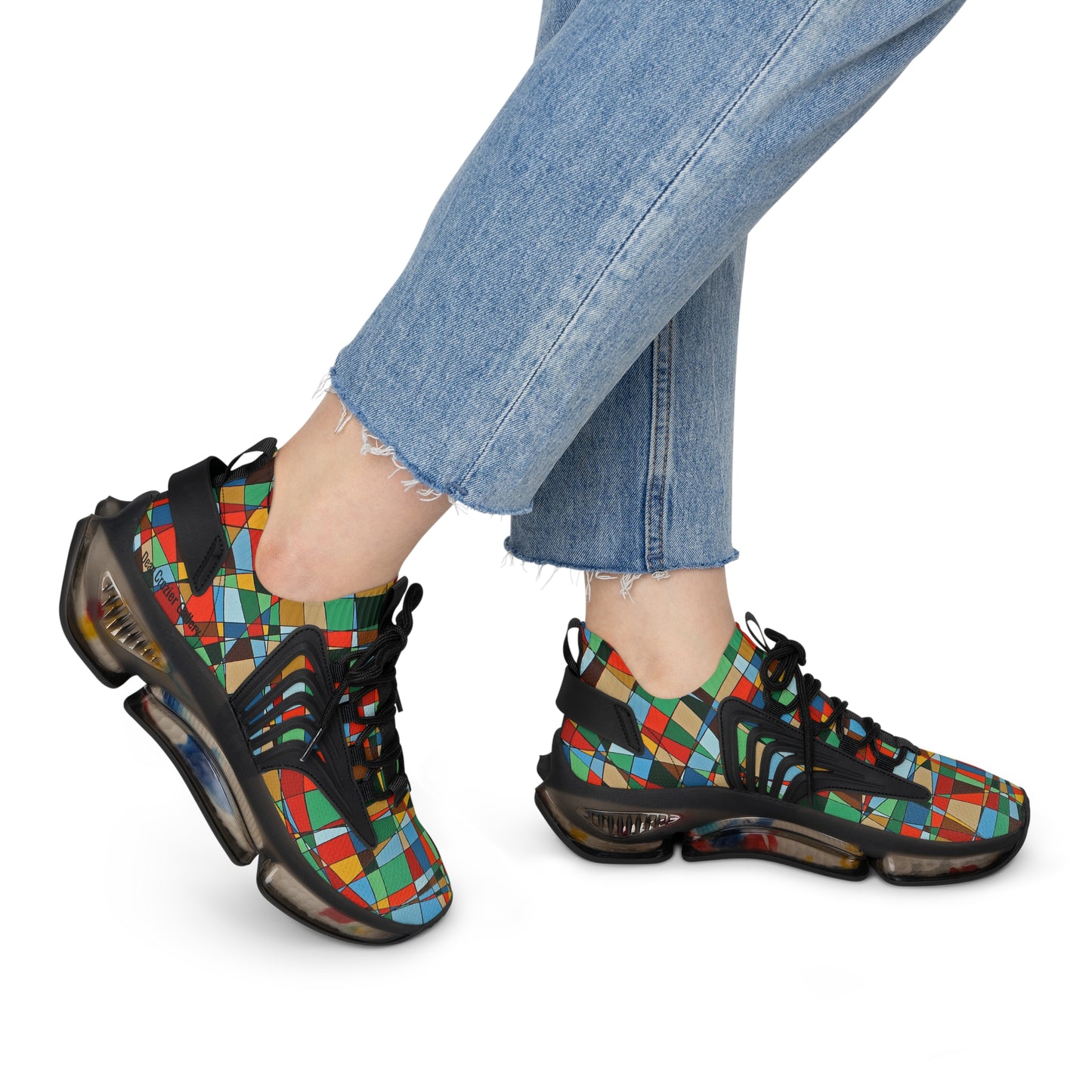 POINCIANA bloom mesh sneakers — a geometric floral spring design by Dean Crozier
