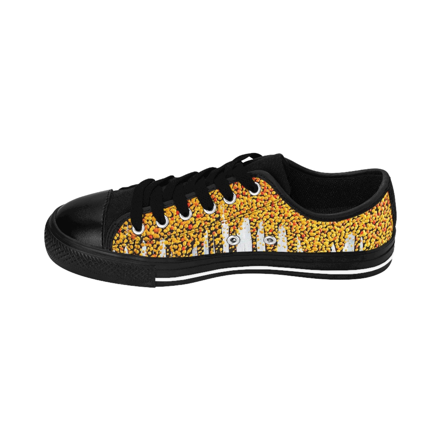 Golden leaves falling women's sneakers - casual sneakers featuring a detail from the artwork ABSCISSION