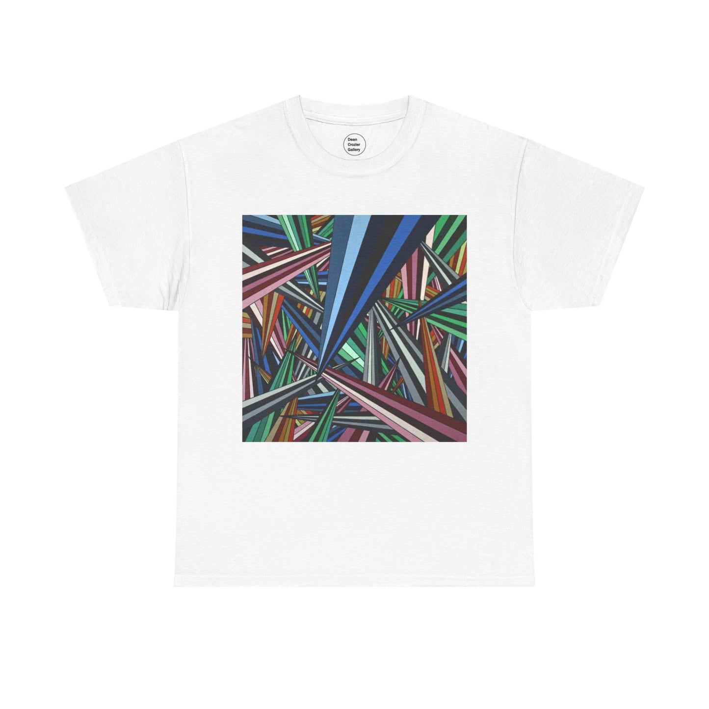 ANXIETY a bold abstract artwork by Dean Crozier on a great art T-shirt.