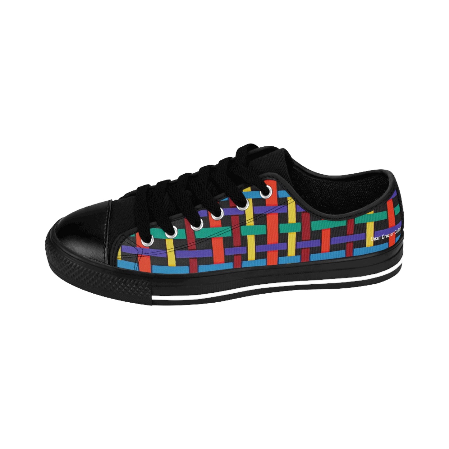 Colorful woven pattern women's sneakers - casual sneakers featuring a detail from the artwork RIBBON