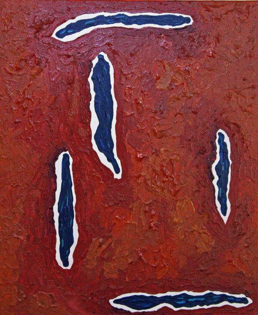 5 RIVERS A barren Australian abstract landscape. An original abstract landscape artwork.