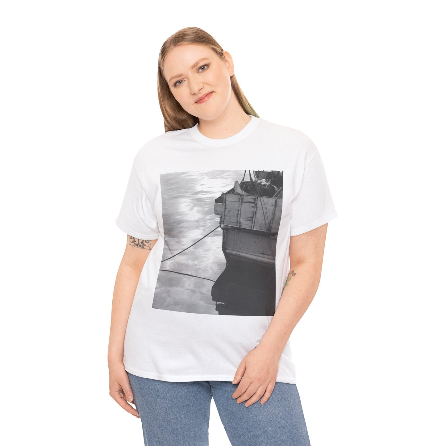 FISHING BOAT is a peaceful photograph of an idyllic scene, perfect for this soft comfortable art t-shirt.